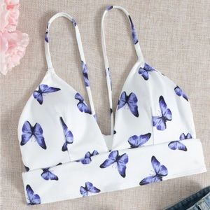 SHEIN Butterfly Bikini Top
